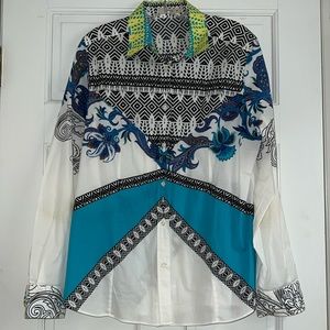 Etro button down collard top size 50 (Italian)